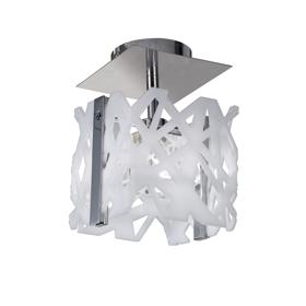 M1255  Tokio Square Ceiling Flush 1 Light Gloss White